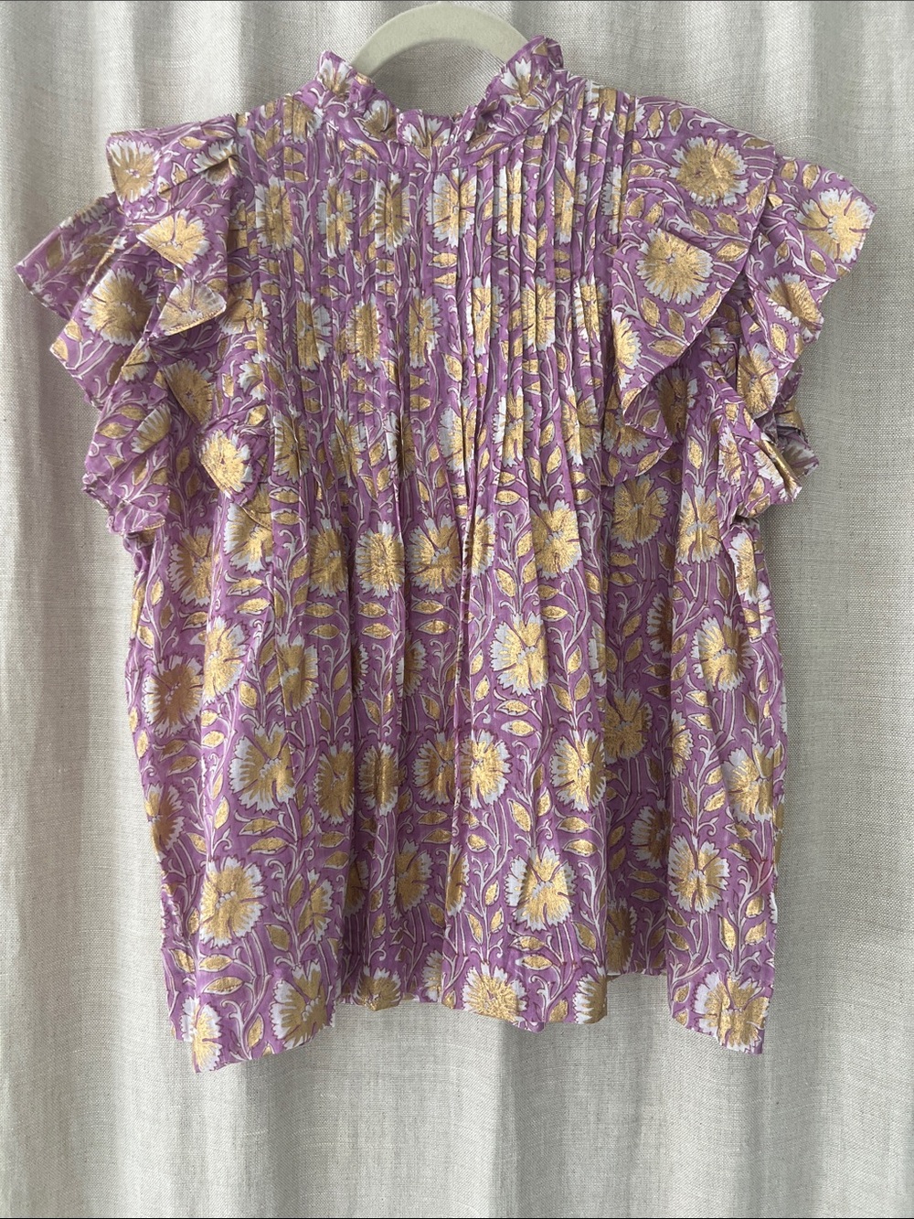 Oliphant Pintuck Ruffle Top